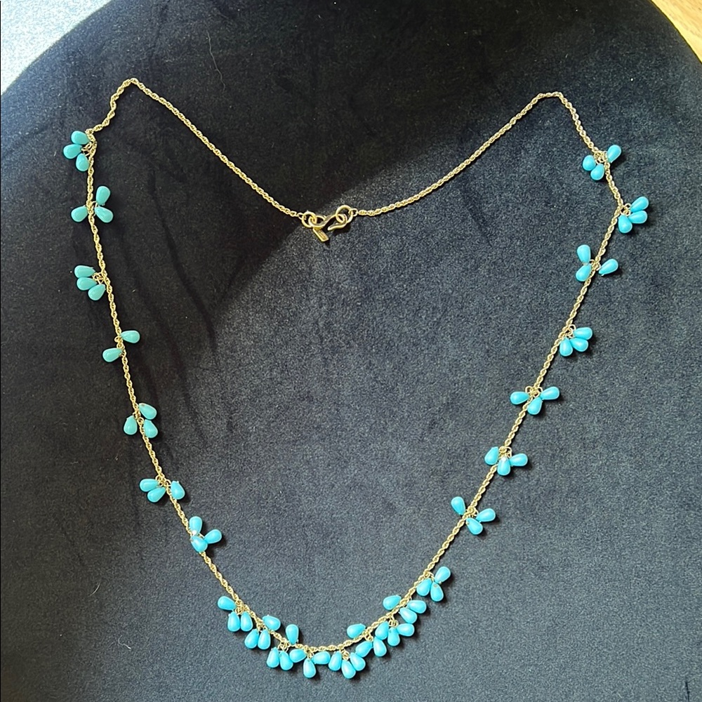 Kenneth Lane Gold and Blue Necklace
